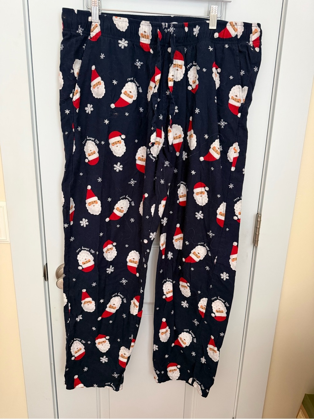 Old Navy Navy Santa Print Men's Pajama Pants